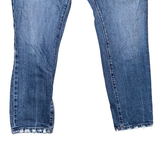 GOOD AMERICAN Good Icon Straight Leg Cropped Denim Jeans Blue Plus Size 14/32 - Picture 4 of 11
